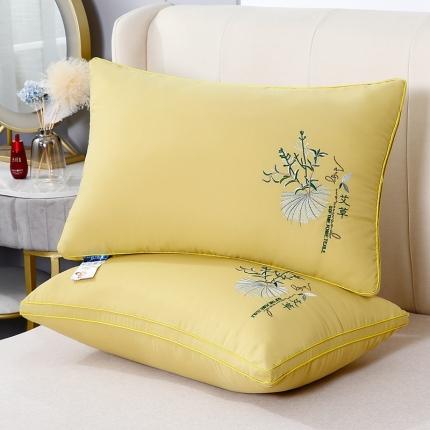91家纺网 家纺一手货源 找家纺 （总）珍贝 2024新款艾草花香刺绣枕枕头枕芯48*74cm
