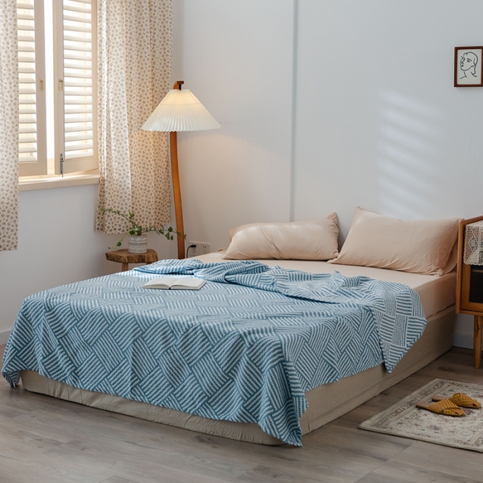 91家纺网 家纺一手货源 找家纺 （总）雯雨 2022新款四层加厚纱布毛巾被