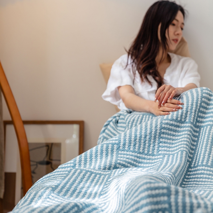 91家纺网 家纺一手货源 找家纺 （总）雯雨 2022新款四层加厚纱布毛巾被