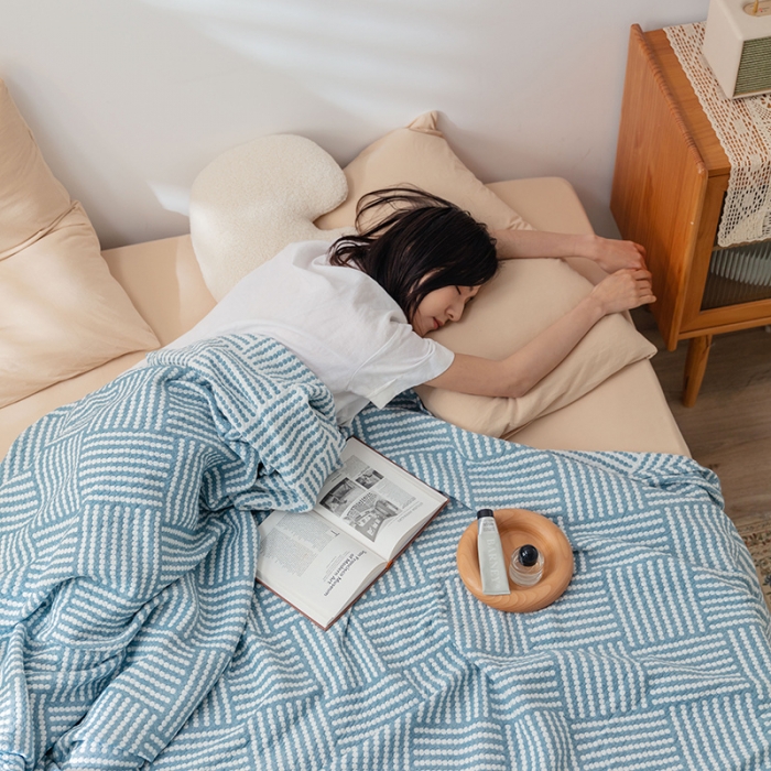 91家纺网 家纺一手货源 找家纺 雯雨 2022新款四层加厚纱布毛巾被 珠帘兰