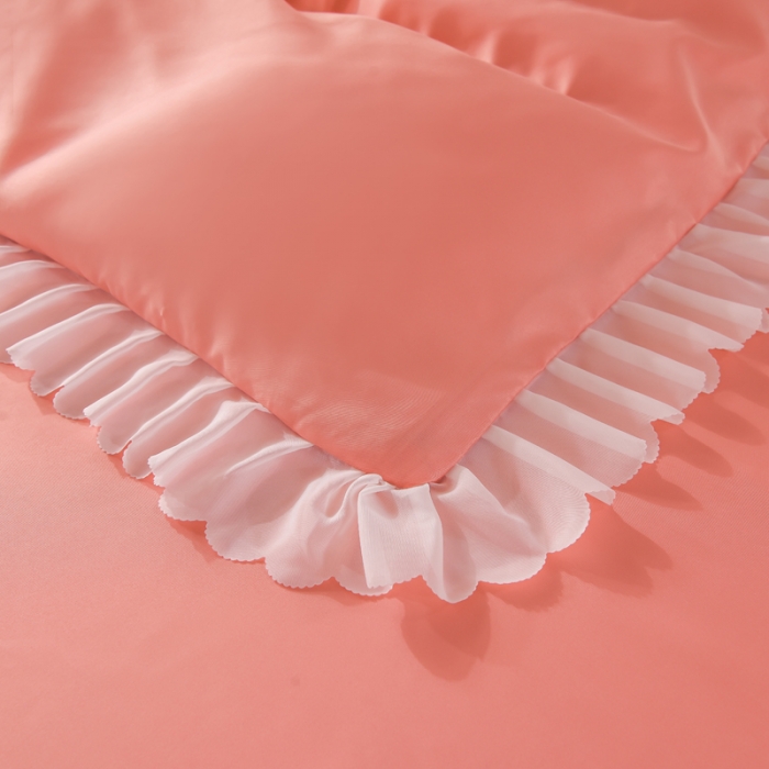 91家纺网 家纺一手货源 找家纺 梦之岛 2022新款挚爱水洗真丝四件套 挚爱-暖桔