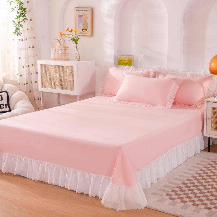 91家纺网 家纺一手货源 找家纺 梦之岛 2022新款挚爱水洗真丝四件套 挚爱-浅粉