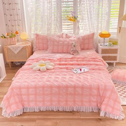 91家纺网 家纺一手货源 找家纺 （总）梦之岛 2022新款泡泡亲肤公主风夏被四件套