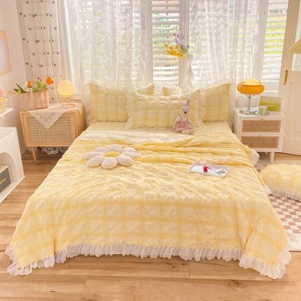 91家纺网 家纺一手货源 找家纺 （总）梦之岛 2022新款泡泡亲肤公主风夏被四件套