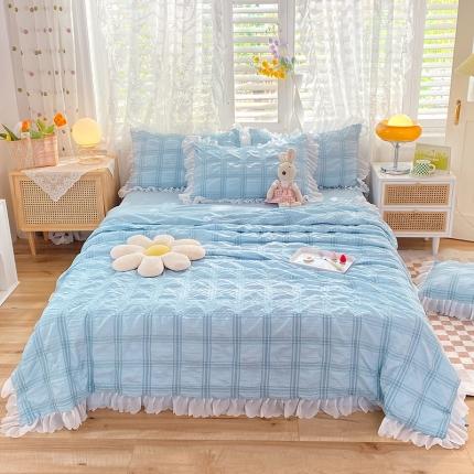 91家纺网 家纺一手货源 找家纺 （总）梦之岛 2022新款泡泡亲肤公主风夏被四件套