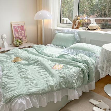 91家纺网 家纺一手货源 找家纺 （总）眠屿 2022新款泡泡纱夏被四件套