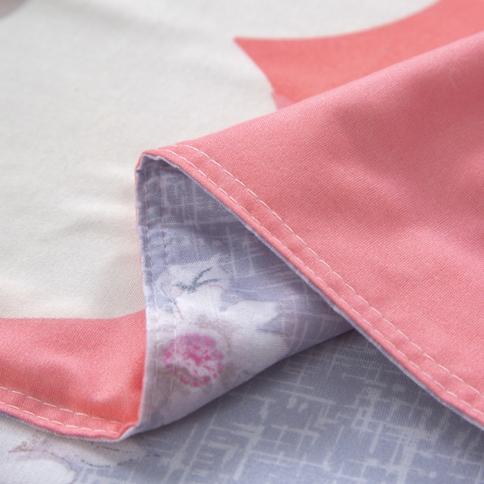 91家纺网 家纺一手货源 找家纺 曼璐2025芦荟棉学生寝室架子床套件宿舍1.5 春暖花开-粉