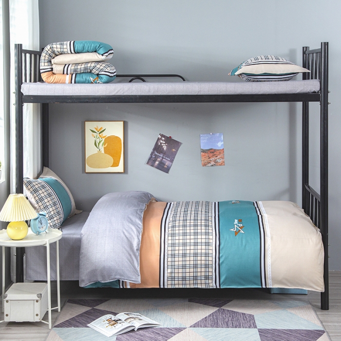 91家纺网 家纺一手货源 找家纺 曼璐 2025芦荟棉学生寝室架子床套件宿舍1.5 海岸风情