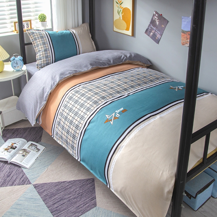 91家纺网 家纺一手货源 找家纺 曼璐 2025芦荟棉学生寝室架子床套件宿舍1.5 海岸风情