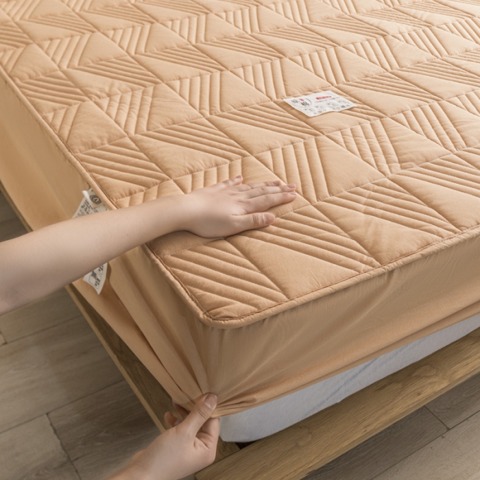 91家纺网 家纺一手货源 找家纺 (总) 鑫钰  2023新款跑量无印风原棉大豆夹棉床笠床罩