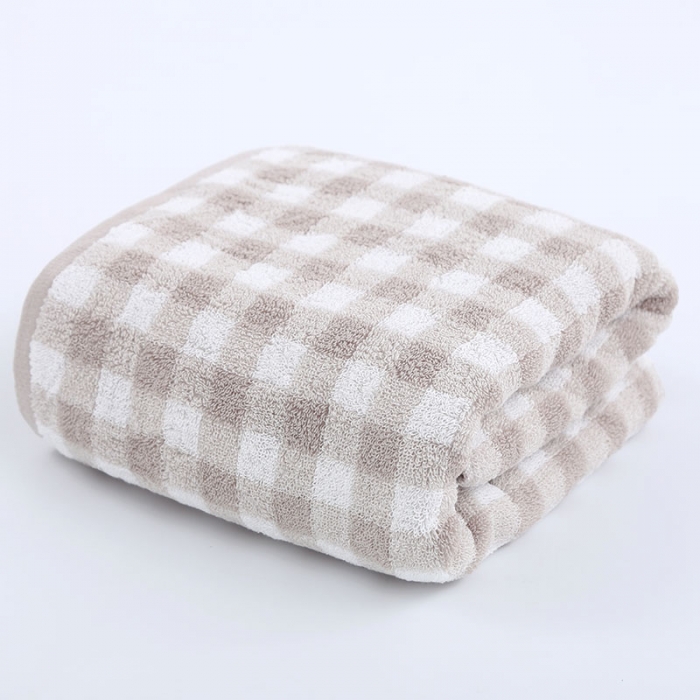 91家纺网 家纺一手货源 找家纺 【小格纹毛巾浴巾】良品汇馆日式良品格纹毛巾全棉毛巾格子浴巾
