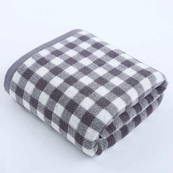 91家纺网 家纺一手货源 找家纺 【小格纹毛巾浴巾】良品汇馆日式良品格纹毛巾全棉毛巾格子浴巾