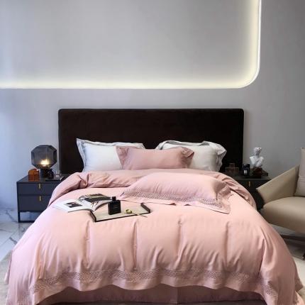 91家纺网 家纺一手货源 找家纺 （总）太古汇家居 2022新款60天丝镂空蔚蓝系列四件套