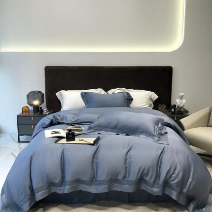 91家纺网 家纺一手货源 找家纺 （总）太古汇家居 2022新款60天丝镂空蔚蓝系列四件套