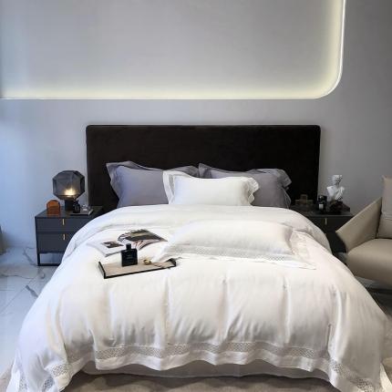 91家纺网 家纺一手货源 找家纺 （总）太古汇家居 2022新款60天丝镂空蔚蓝系列四件套