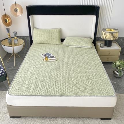 91家纺网 家纺一手货源 找家纺 (总) 苏拉 2024新款纯色乳胶凉席三件套