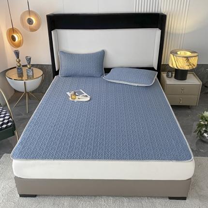 91家纺网 家纺一手货源 找家纺 (总) 苏拉 2024新款纯色乳胶凉席三件套