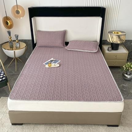 91家纺网 家纺一手货源 找家纺 (总) 苏拉 2024新款纯色乳胶凉席三件套