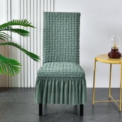 91家纺网 家纺一手货源 找家纺 布卢姆沙发套2022新款金针提花纯色系列组合沙发套系列 椅子套 金提浅咖
