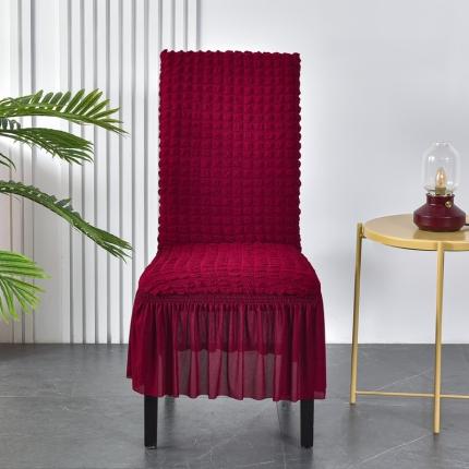布卢姆沙发套 2022新款泡泡纱椅子套系列 酒红