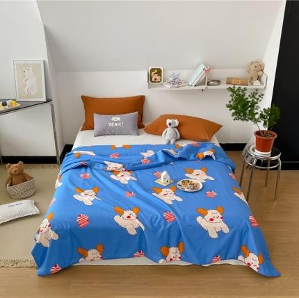 91家纺网 家纺一手货源 找家纺 棉眠 2022新款13070全棉卡通系列夏被 狗狗蛋糕