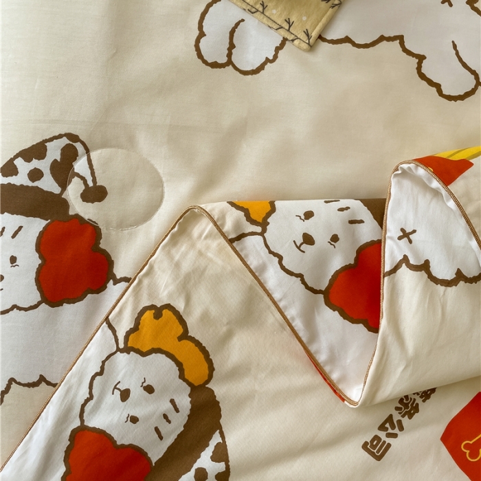 91家纺网 家纺一手货源 找家纺 棉眠 2022新款13070全棉卡通系列夏被 汪汪薯条