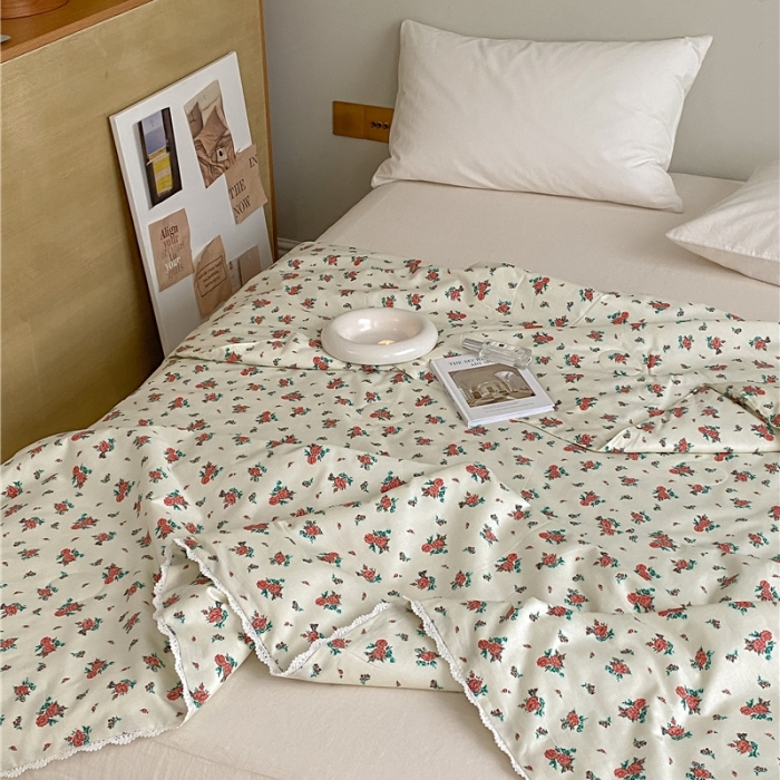 91家纺网 家纺一手货源 找家纺 棉眠 2022新款13070全棉碎花系列夏被 安妮假日