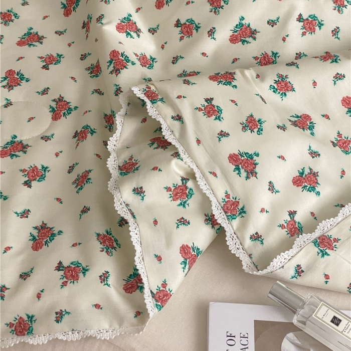 91家纺网 家纺一手货源 找家纺 棉眠 2022新款13070全棉碎花系列夏被 安妮假日