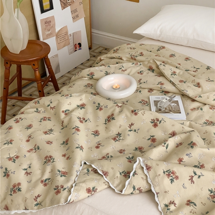 91家纺网 家纺一手货源 找家纺 棉眠 2022新款13070全棉碎花系列夏被 澳汀