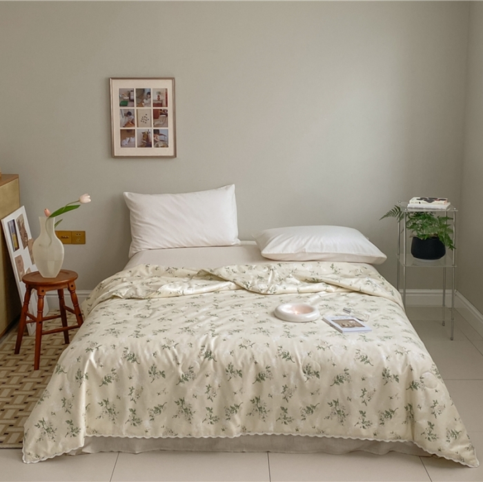 91家纺网 家纺一手货源 找家纺 棉眠 2022新款13070全棉碎花系列夏被 芬得拉