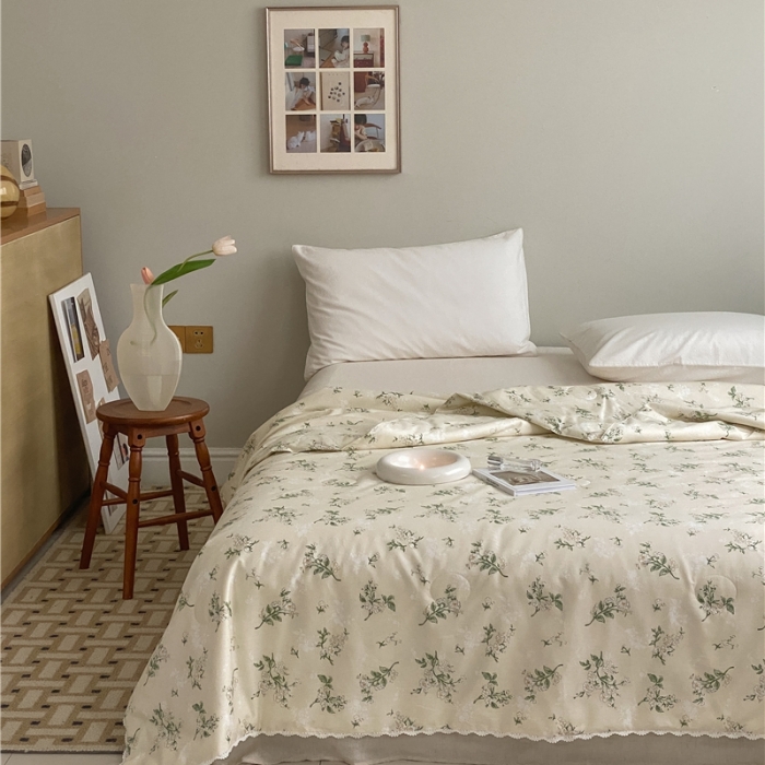 91家纺网 家纺一手货源 找家纺 棉眠 2022新款13070全棉碎花系列夏被 芬得拉