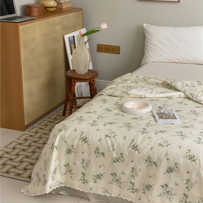 91家纺网 家纺一手货源 找家纺 棉眠 2022新款13070全棉碎花系列夏被 芬得拉