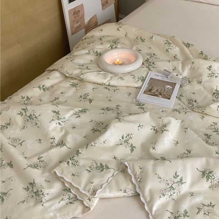 91家纺网 家纺一手货源 找家纺 棉眠 2022新款13070全棉碎花系列夏被 芬得拉