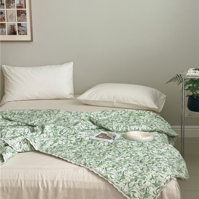 91家纺网 家纺一手货源 找家纺 棉眠 2022新款13070全棉碎花系列夏被 芮心