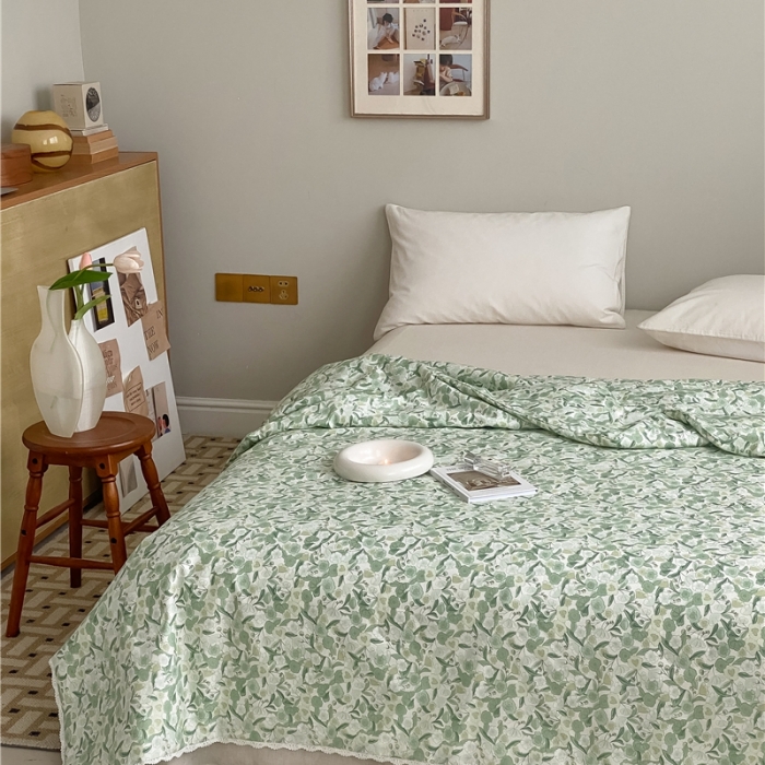 91家纺网 家纺一手货源 找家纺 棉眠 2022新款13070全棉碎花系列夏被 芮心