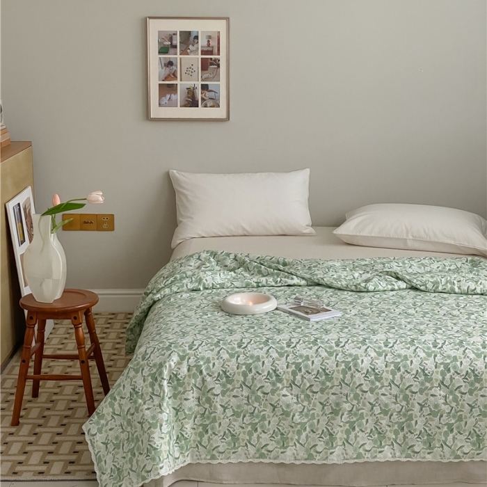 91家纺网 家纺一手货源 找家纺 棉眠 2022新款13070全棉碎花系列夏被 芮心