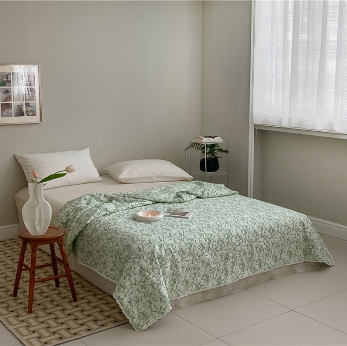 91家纺网 家纺一手货源 找家纺 棉眠 2022新款13070全棉碎花系列夏被 芮心