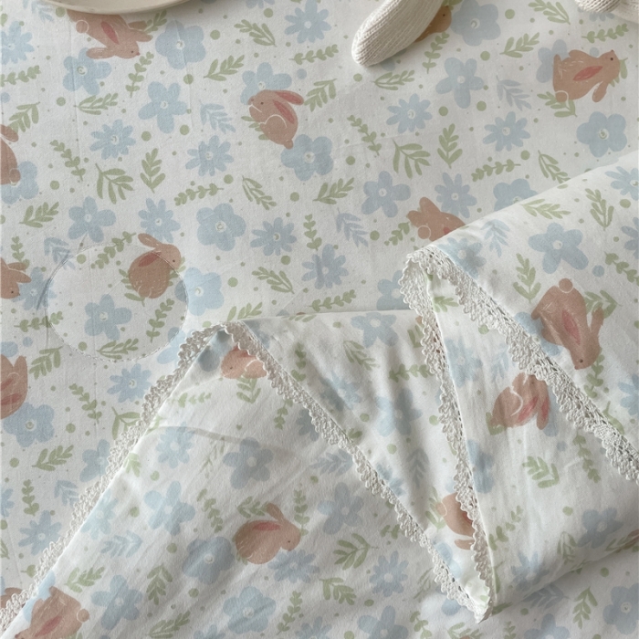 91家纺网 家纺一手货源 找家纺 棉眠 2022新款13070全棉碎花系列夏被 月小野