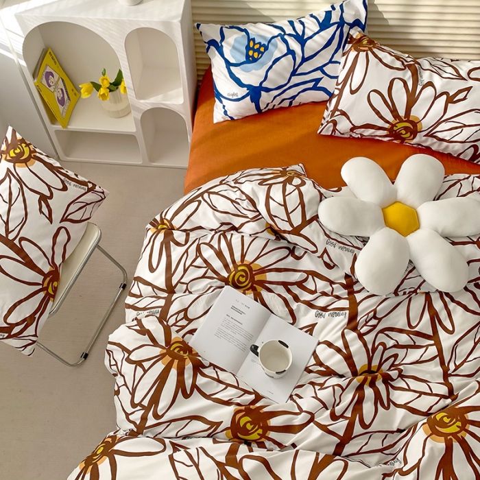 91家纺网 家纺一手货源 找家纺 怡家居 2022新款第六批全棉印花四件套 花魂