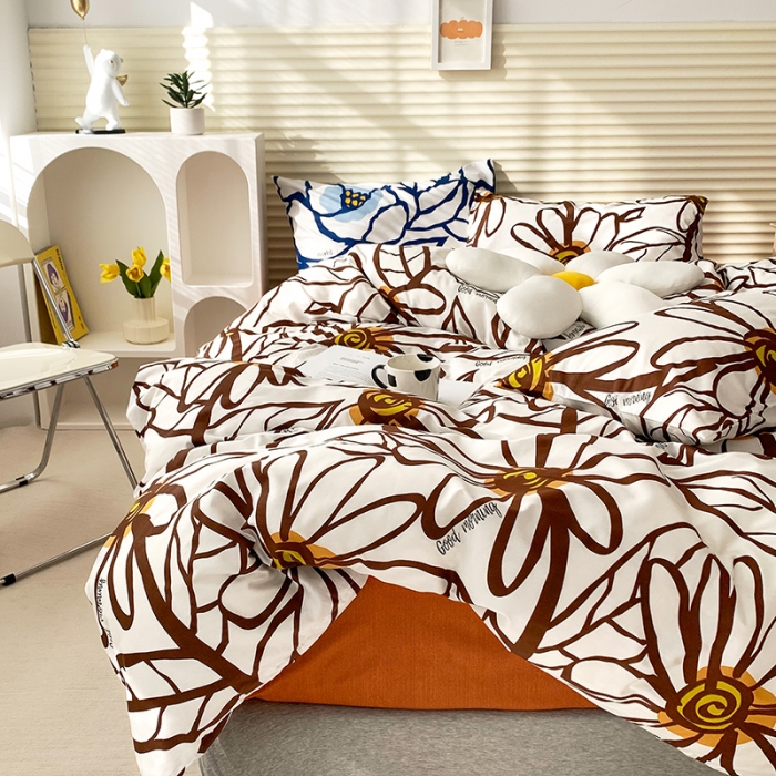 91家纺网 家纺一手货源 找家纺 怡家居 2022新款第六批全棉印花四件套 花魂