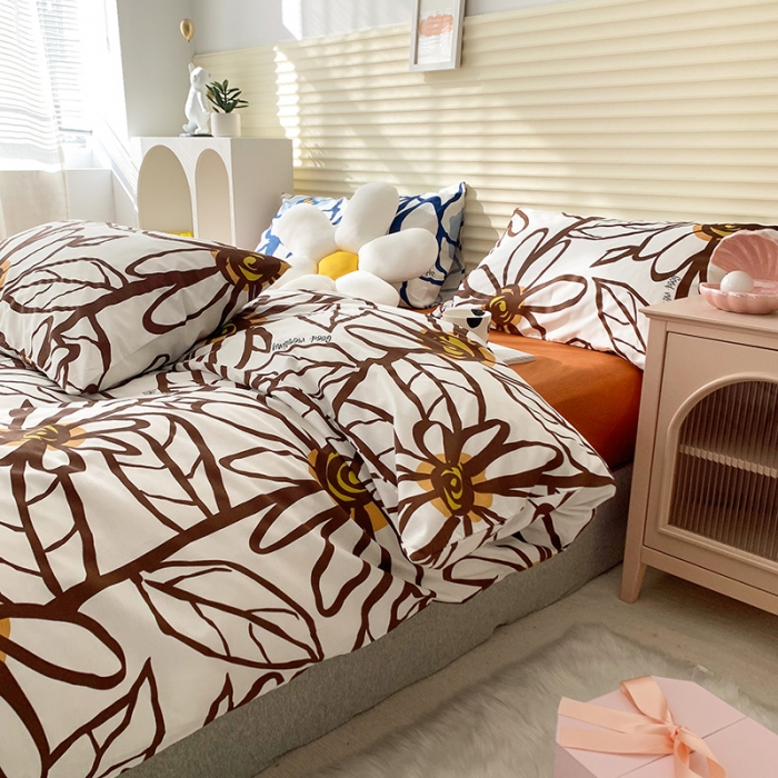 91家纺网 家纺一手货源 找家纺 怡家居 2022新款第六批全棉印花四件套 花魂