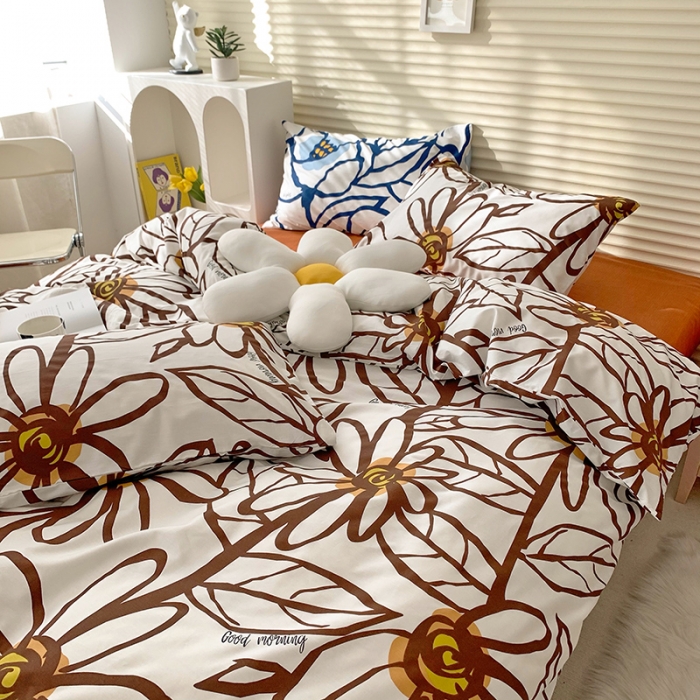 91家纺网 家纺一手货源 找家纺 怡家居 2022新款第六批全棉印花四件套 花魂