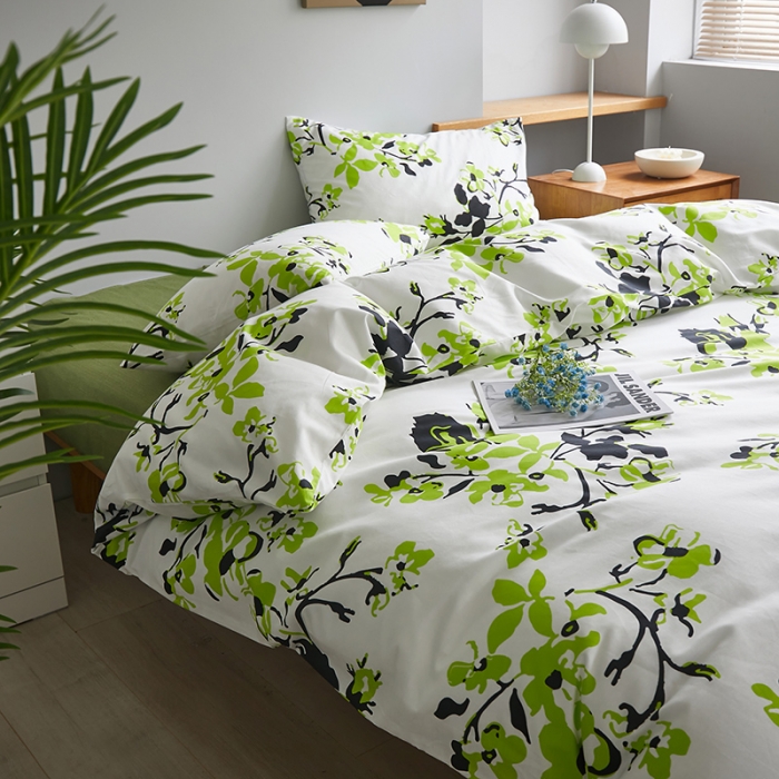 91家纺网 家纺一手货源 找家纺 怡家居 2022新款第六批全棉印花四件套 清香