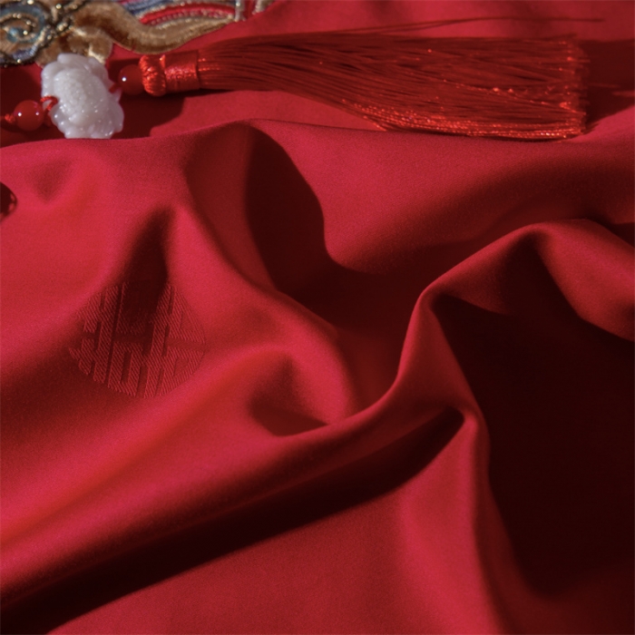 91家纺网 家纺一手货源 找家纺 总缔缦2022款100S全棉60S长绒棉婚庆大套系列锦绣嫁衣