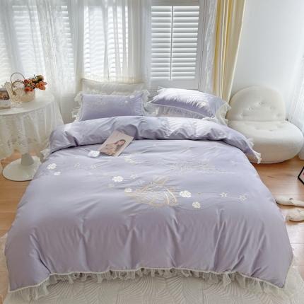 91家纺网 家纺一手货源 找家纺 (总) 柚子 2022新款100s工艺款四件套-你的婚礼