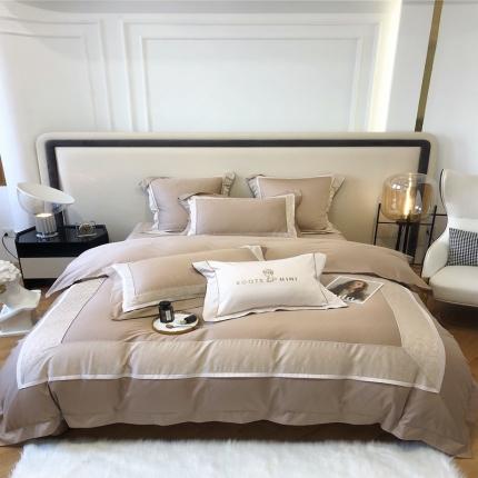 91家纺网 家纺一手货源 找家纺 (总) 柚子 2022新款100支工艺款四件套-希尔