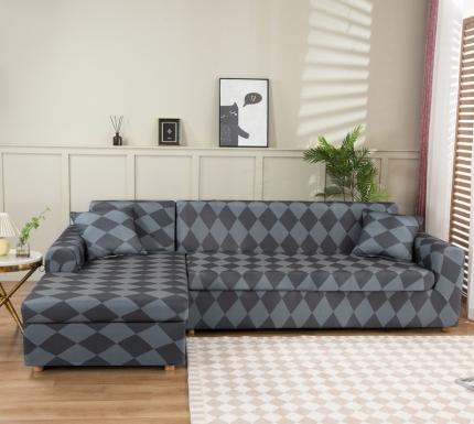 91家纺网 家纺一手货源 找家纺 兴妮雅家纺 2022新款贵妃风格沙发套 简约主义灰