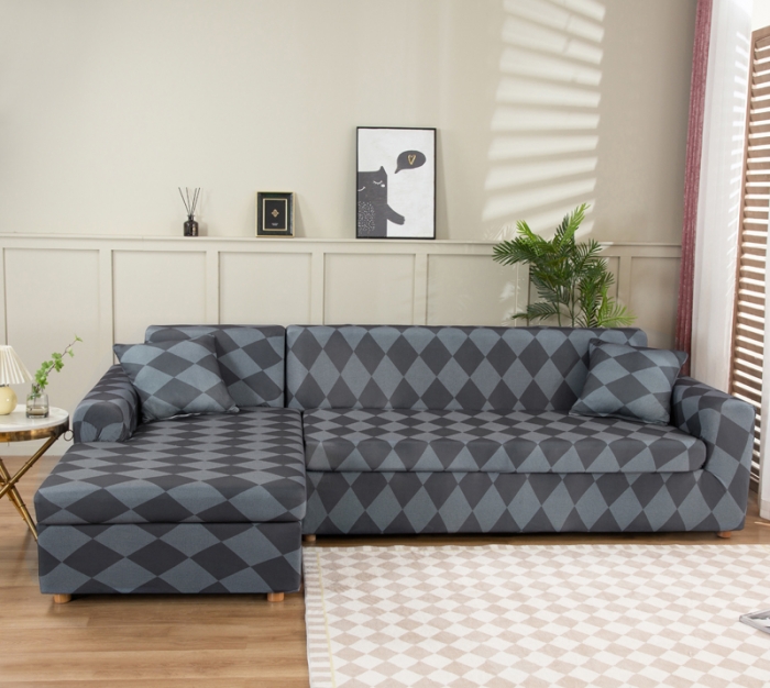 91家纺网 家纺一手货源 找家纺 兴妮雅家纺 2022新款贵妃风格沙发套 简约主义灰