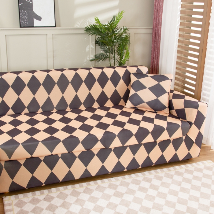 91家纺网 家纺一手货源 找家纺 兴妮雅家纺 2022新款贵妃风格沙发套 简约主义咖