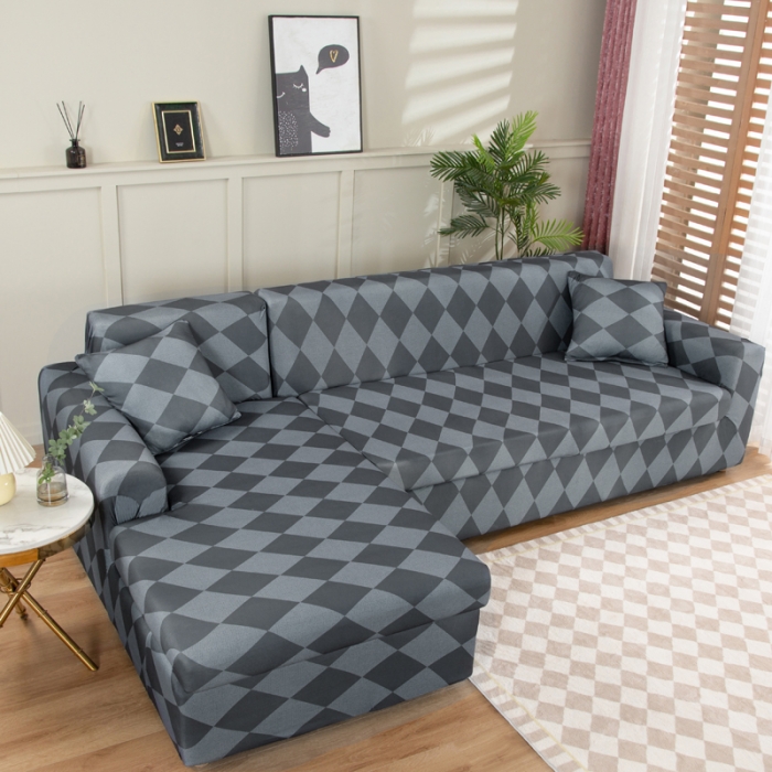 91家纺网 家纺一手货源 找家纺 兴妮雅家纺 2022新款贵妃风格沙发套 简约主义灰